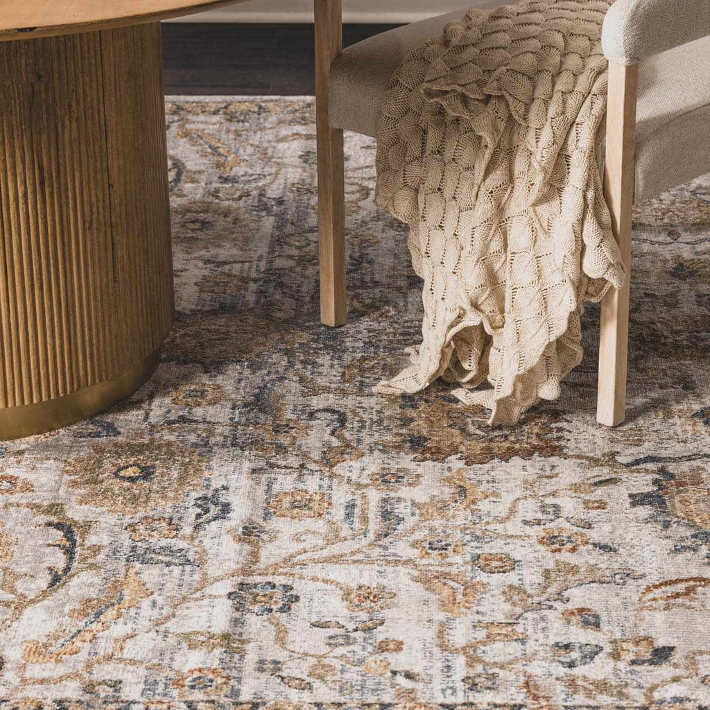 Dion Washable Floral Rug - Clearance
