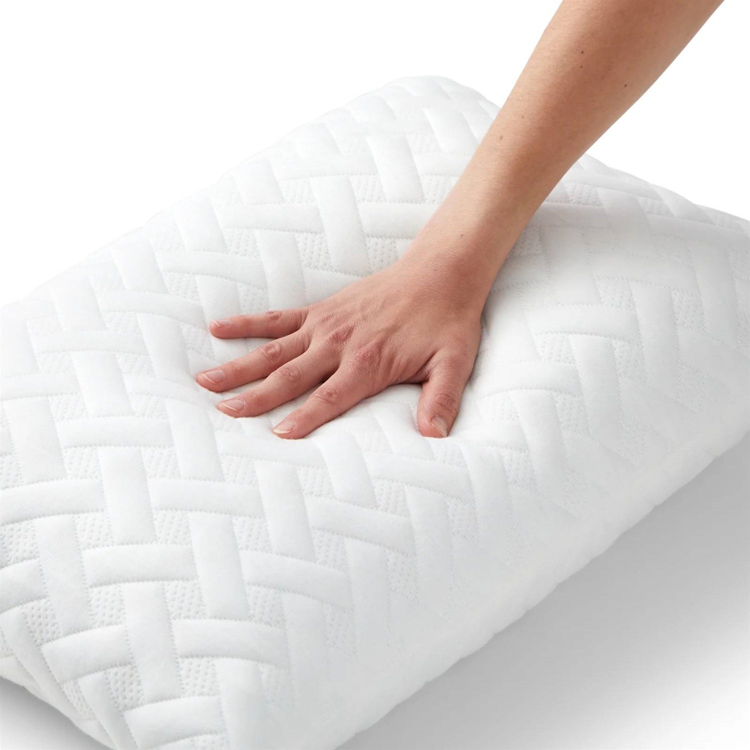 Set of 2 - Shredded Memory Foam Bed Pillows with 2 Pillowcases - Standard size