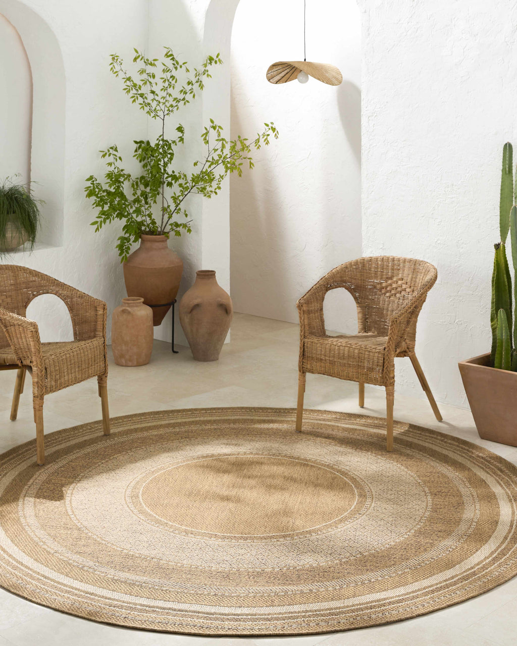 Chael Flatweave Faux Jute Outdoor Rug