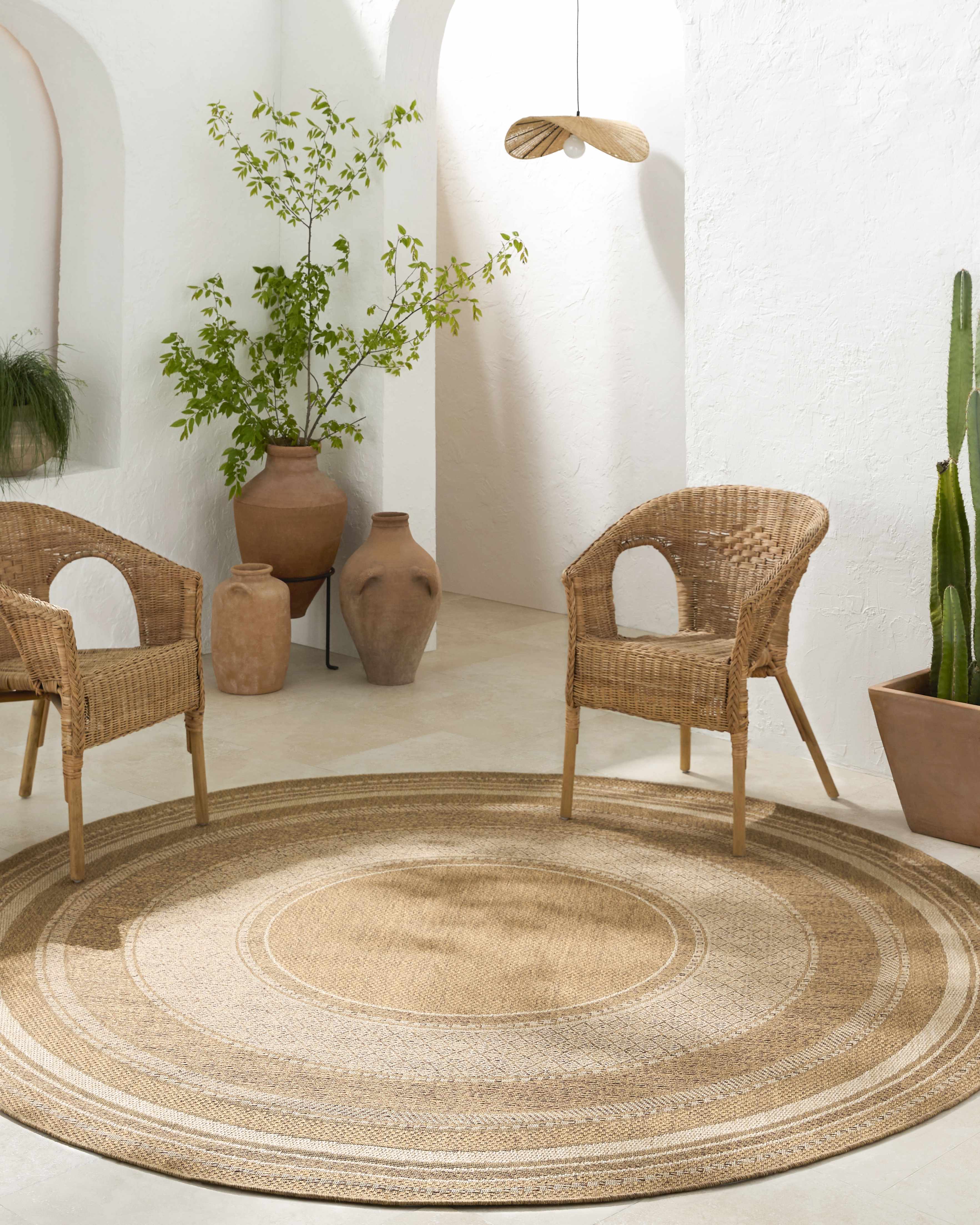 Chael Flatweave Faux Jute Outdoor Rug