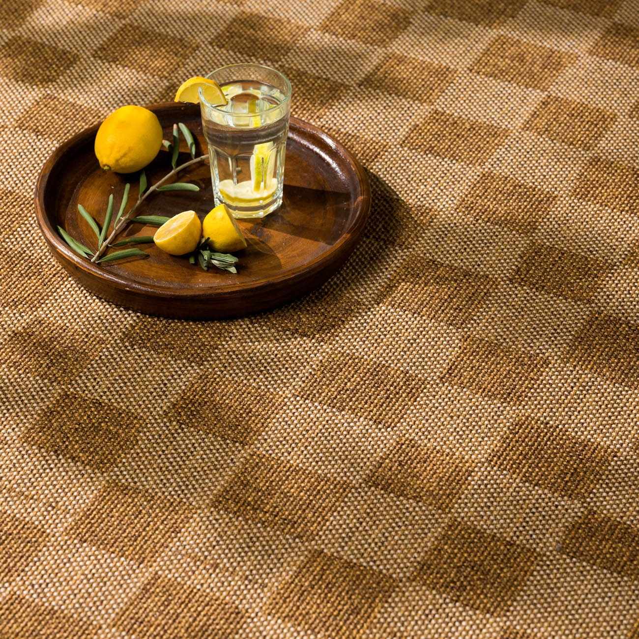 Kuval Checkered Brown Outdoor Rug