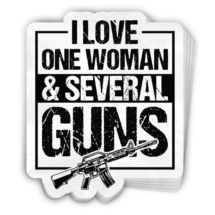 I Love One Woman & Several Guns (Decal)