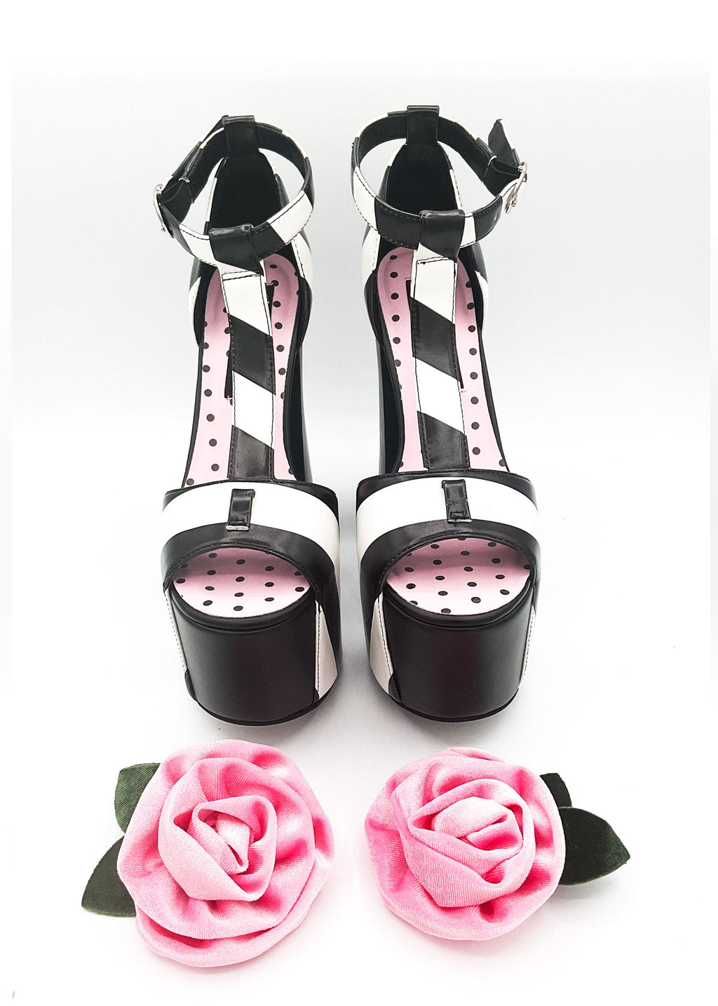 Rosie Striped Peep Toe Platform