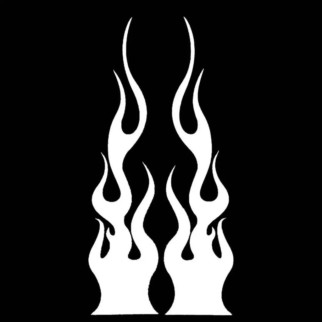 2Pcs/Set Flame Skulls Decals Motorcycle