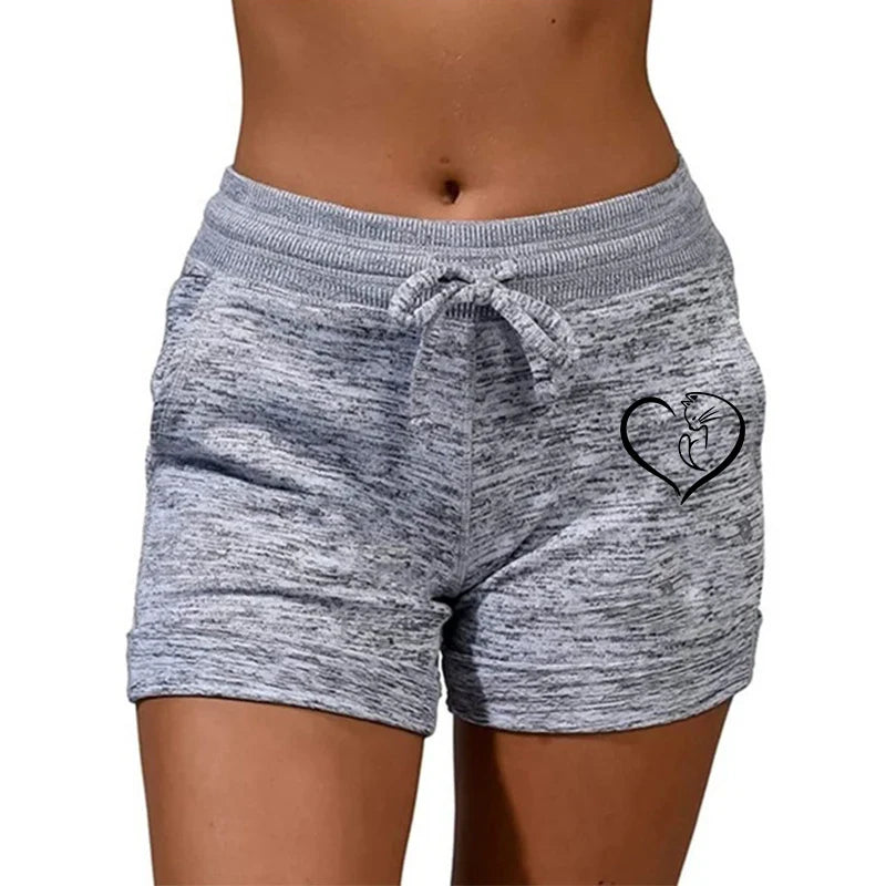 SunnyStride Women's High-Waist Sport Shorts