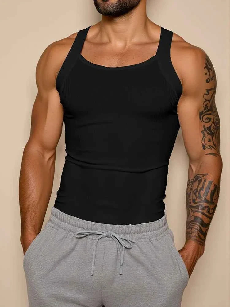 Men's Classic Ribbed Slim-Fit Tank Top Vest