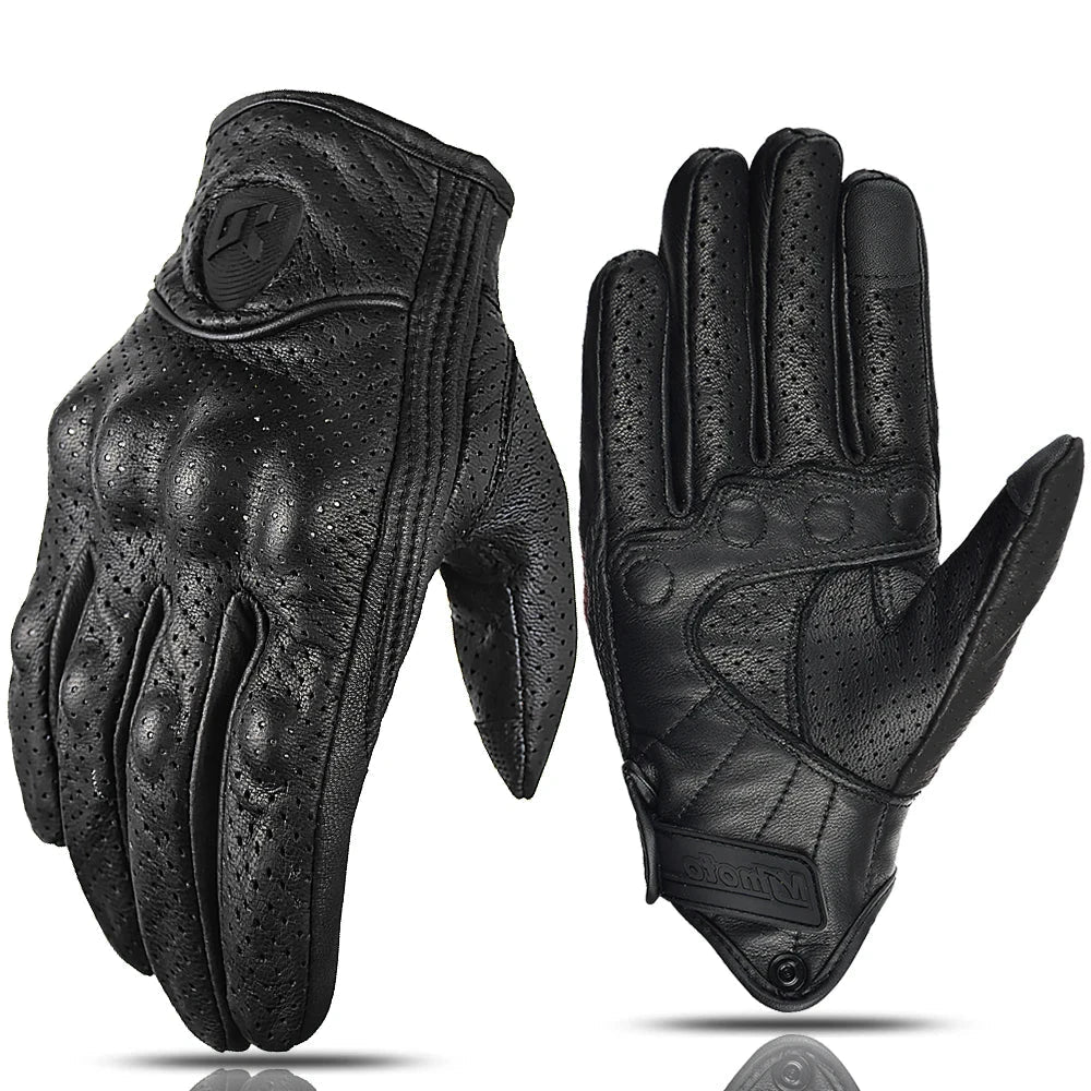 Motorcycle Retro Leather Gloves