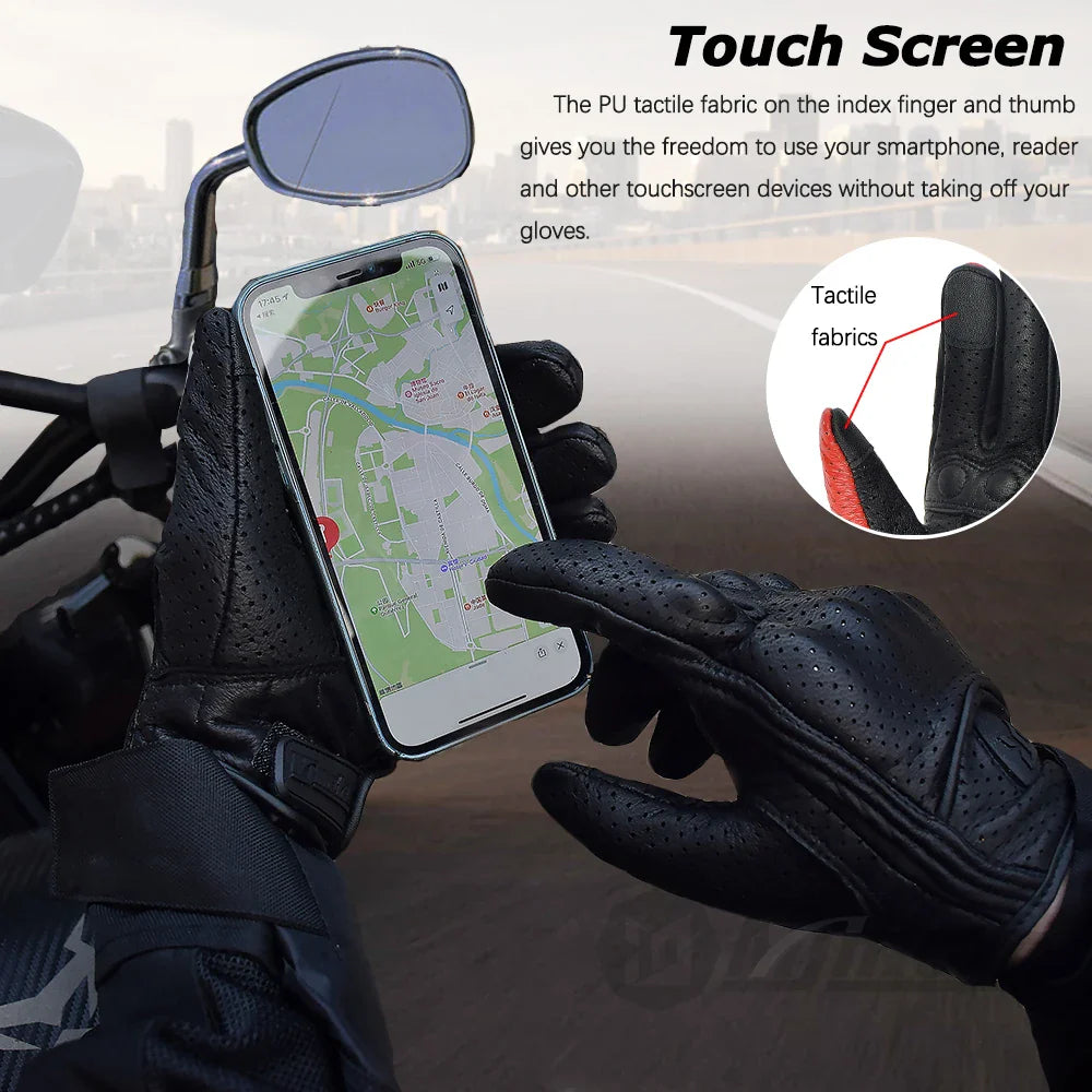 Motorcycle Retro Leather Gloves