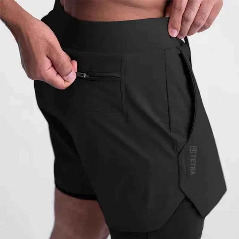 ASRV Men’s 2-in-1 Quick Dry Gym Shorts