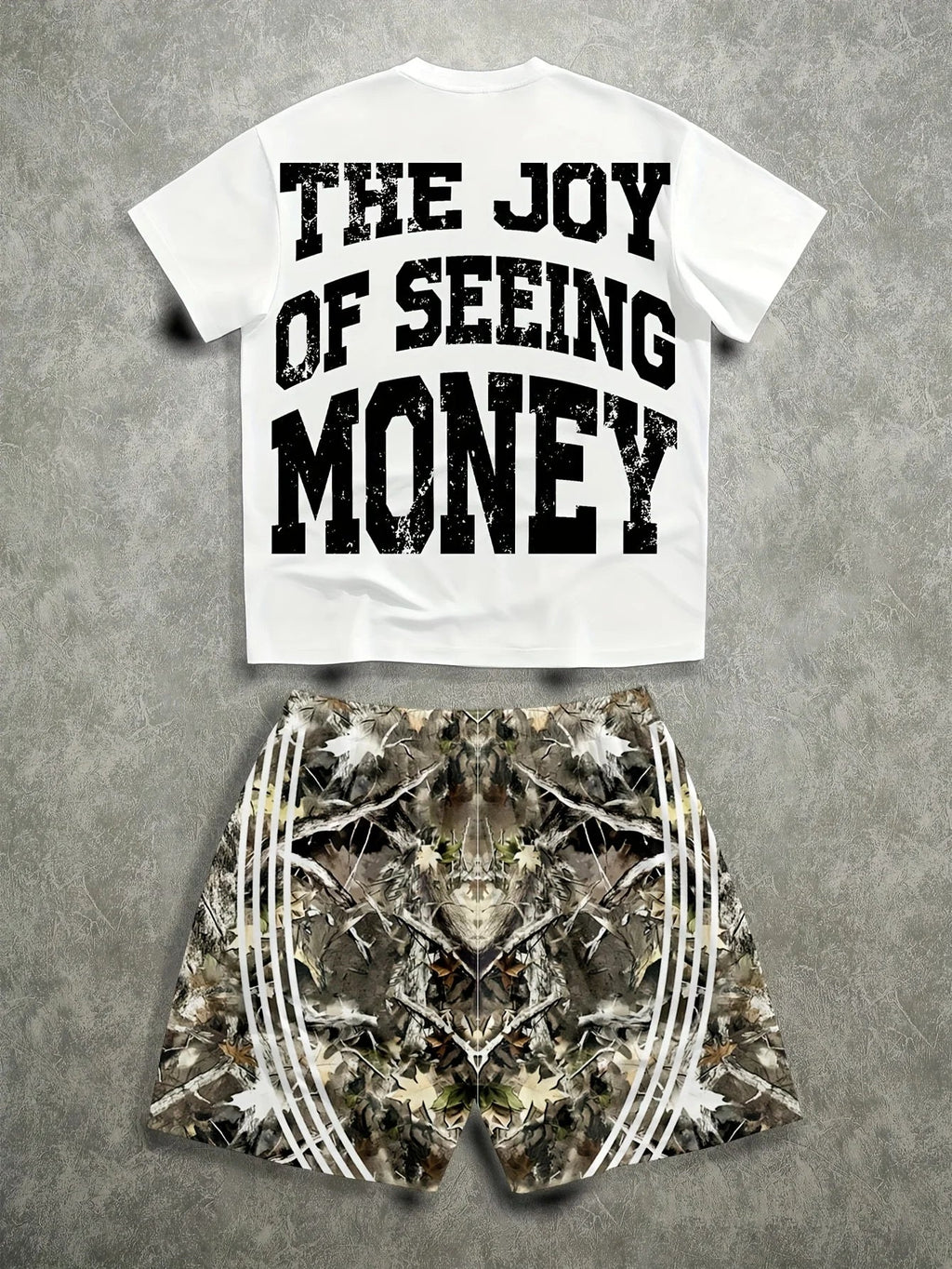 Men's 3D Print Summer Short-Sleeve Set
