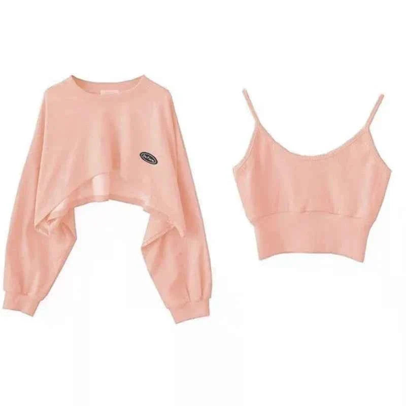 Women Batwing Sleeve Korean Two-Piece Top Set