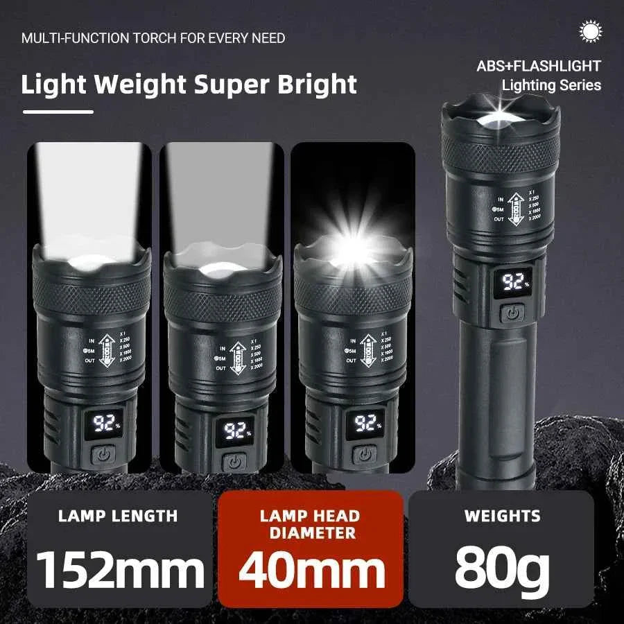 High Power LED Tactical Flashlight with USB Charge