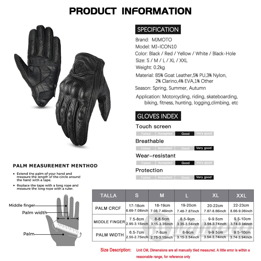 Motorcycle Retro Leather Gloves