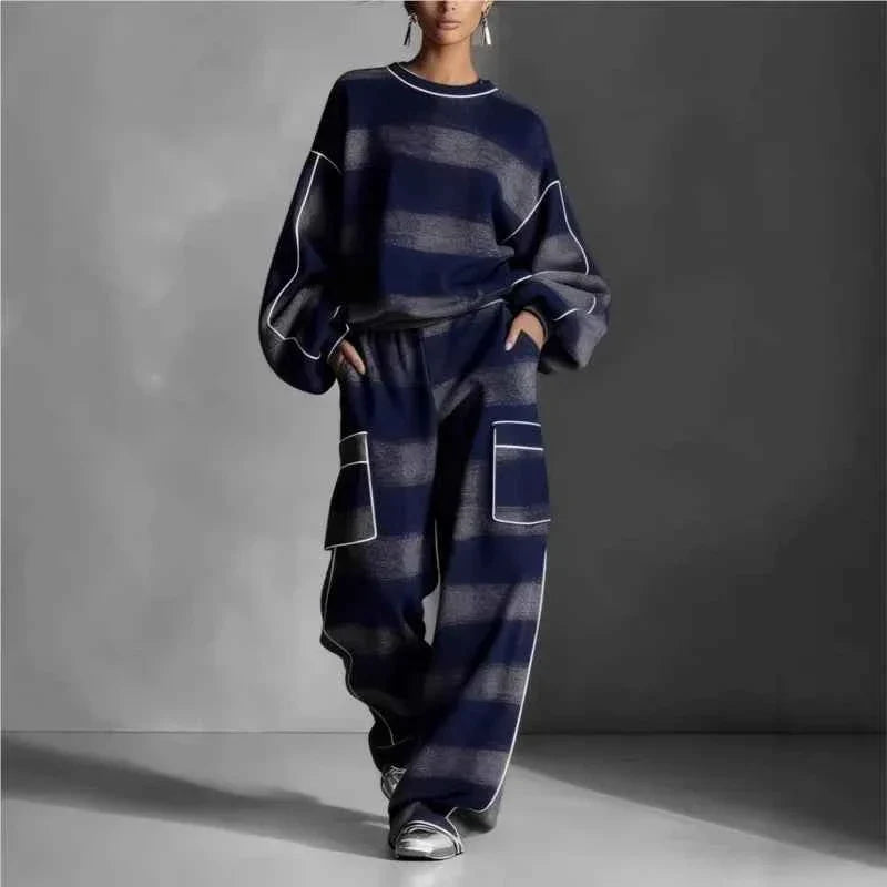 Women’s Plaid Oversized Tracksuit 2 Piece Set