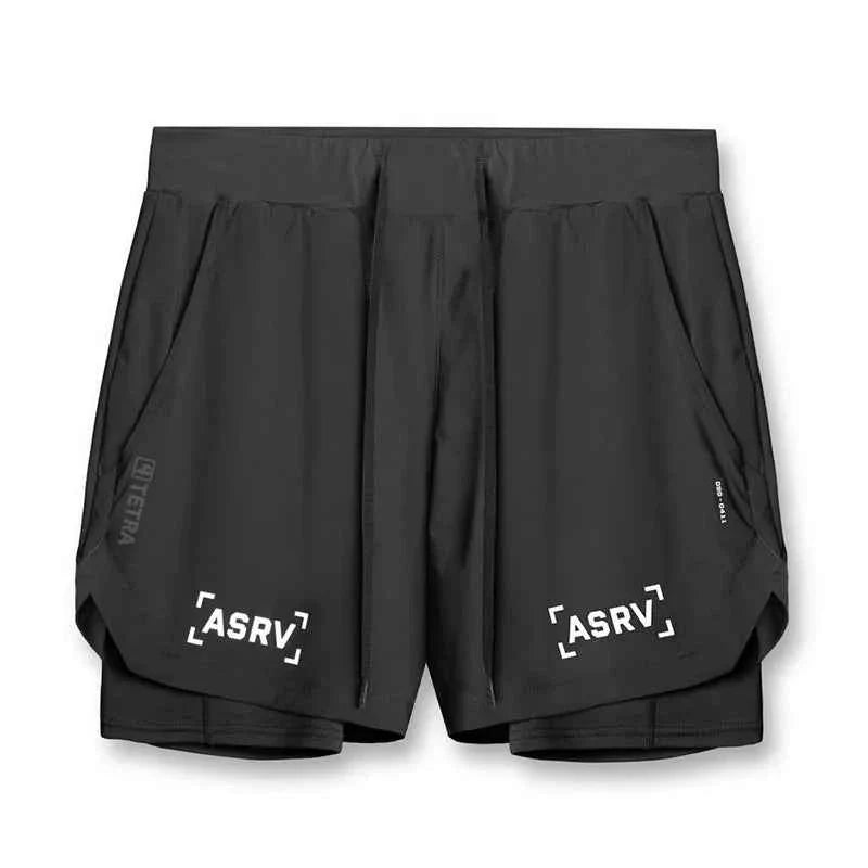 ASRV Men’s 2-in-1 Quick Dry Gym Shorts
