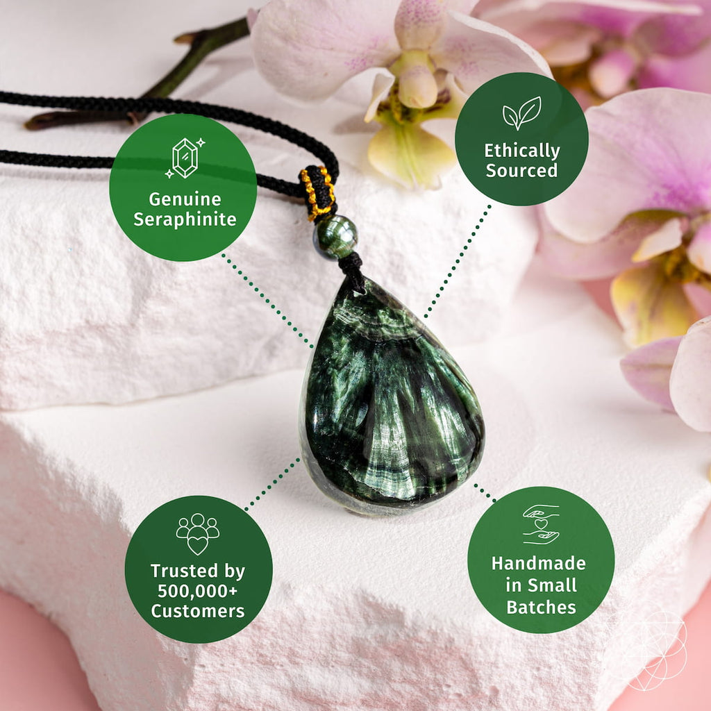 The Angel by My Side – Rare Seraphinite Pendant