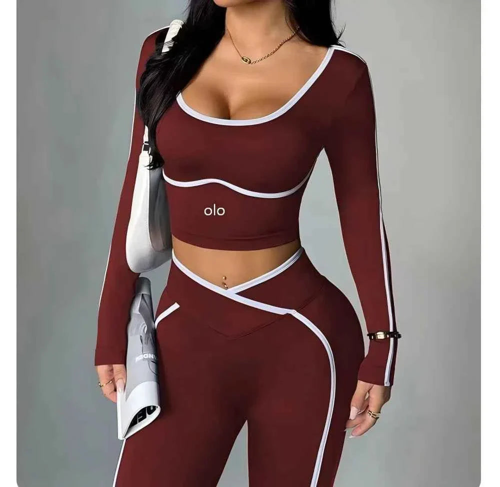2026 Colorblock V-Waist Yoga Set