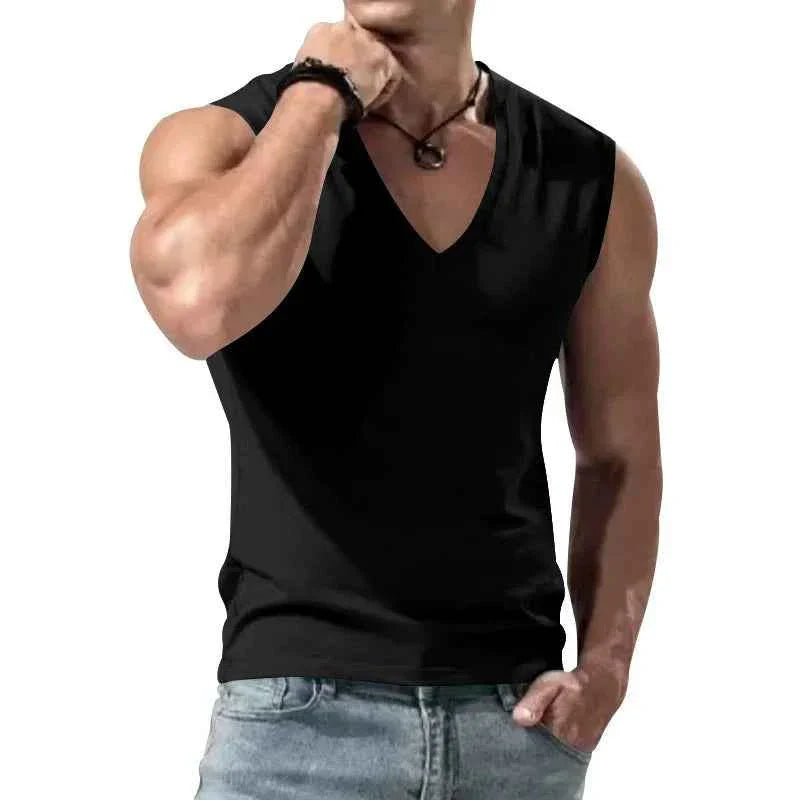 Men's Summer V-Neck Fitness Tank Top