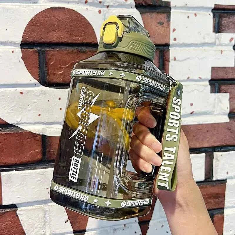 Large Straw Fitness Water Jug, Heat Resistant