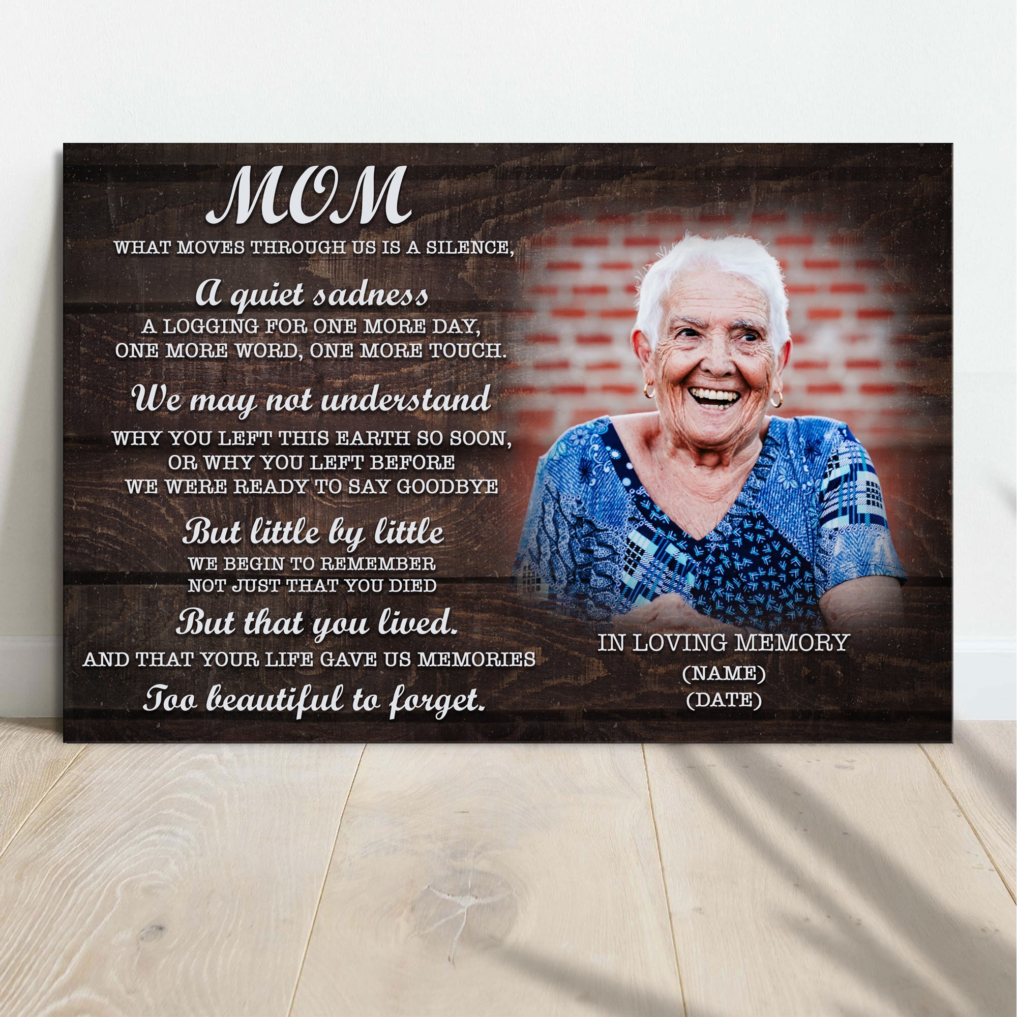 Mom, You're Too Beautiful To Forget Happy Mother's Day Sign