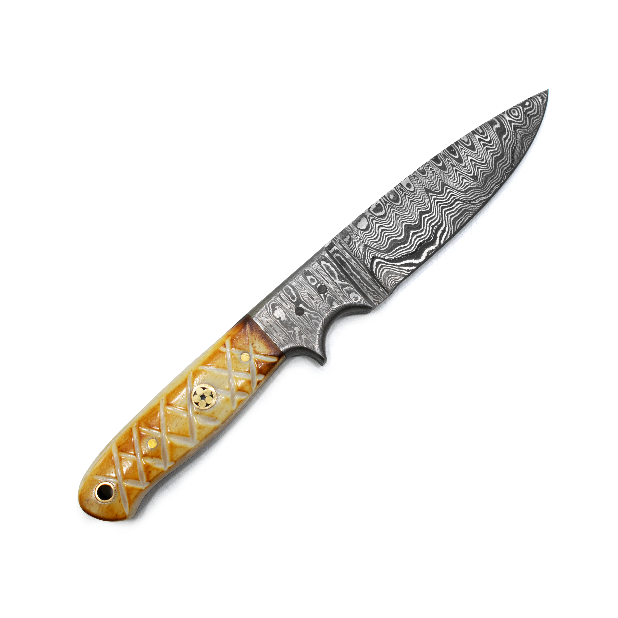 A classic all-round blade profile / Drop Point Damascus Blade TD-102