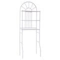 Over Toilet Bathroom Space Saving Storage Shelving Unit in White Metal Finish