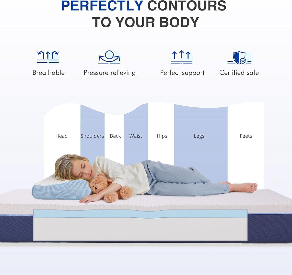 Twin Size 6-inch Gel Infused Medium Firm Memory Foam Mattress