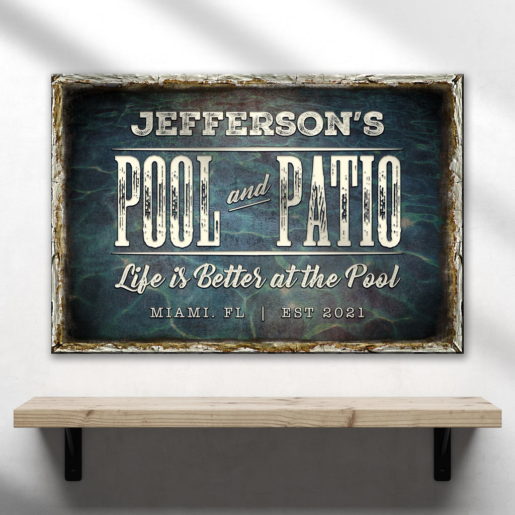 Pool And Patio Sign