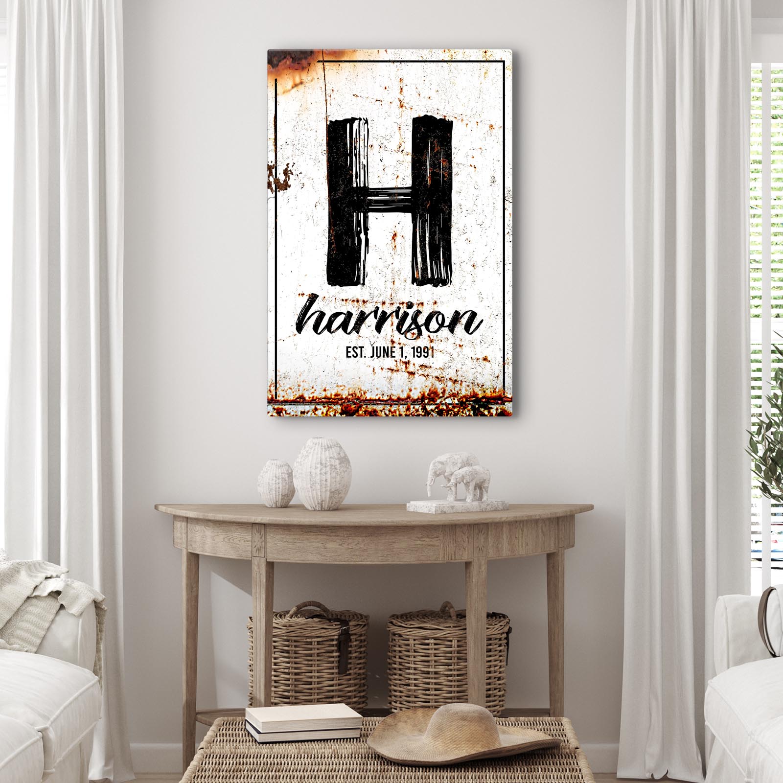 Family Name Portrait Sign