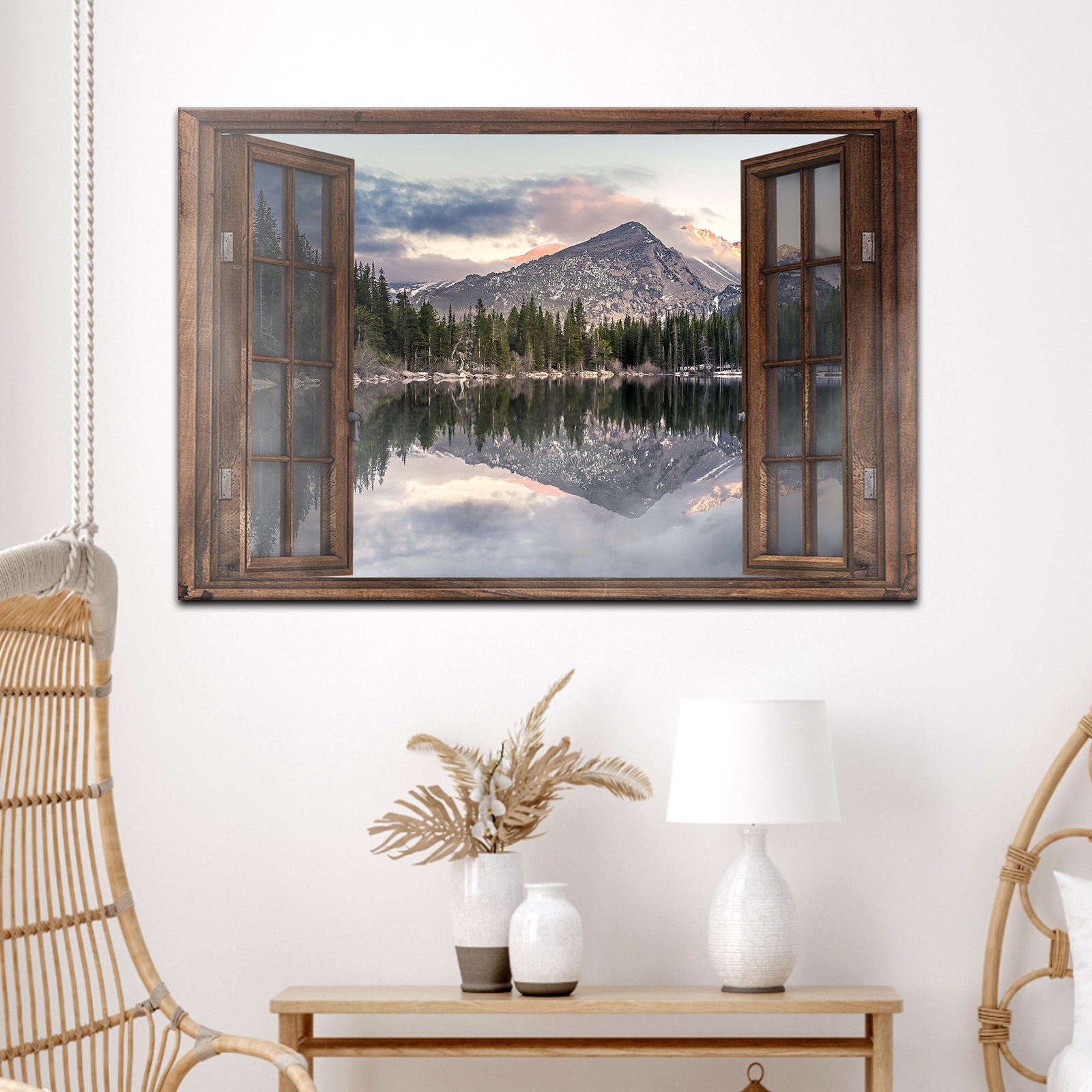 Calming Lake Scenery Canvas Wall Art