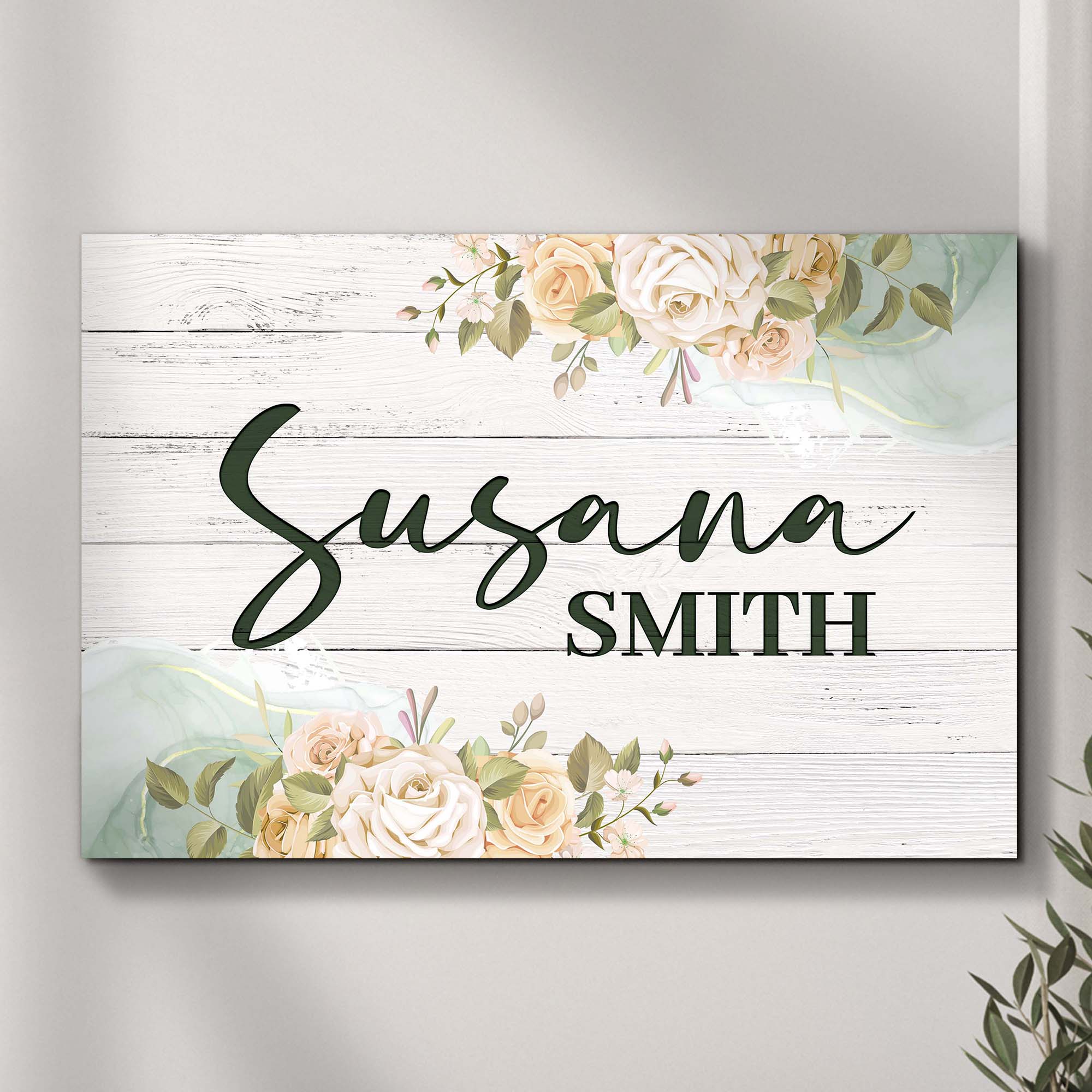 Floral Girls Room Sign