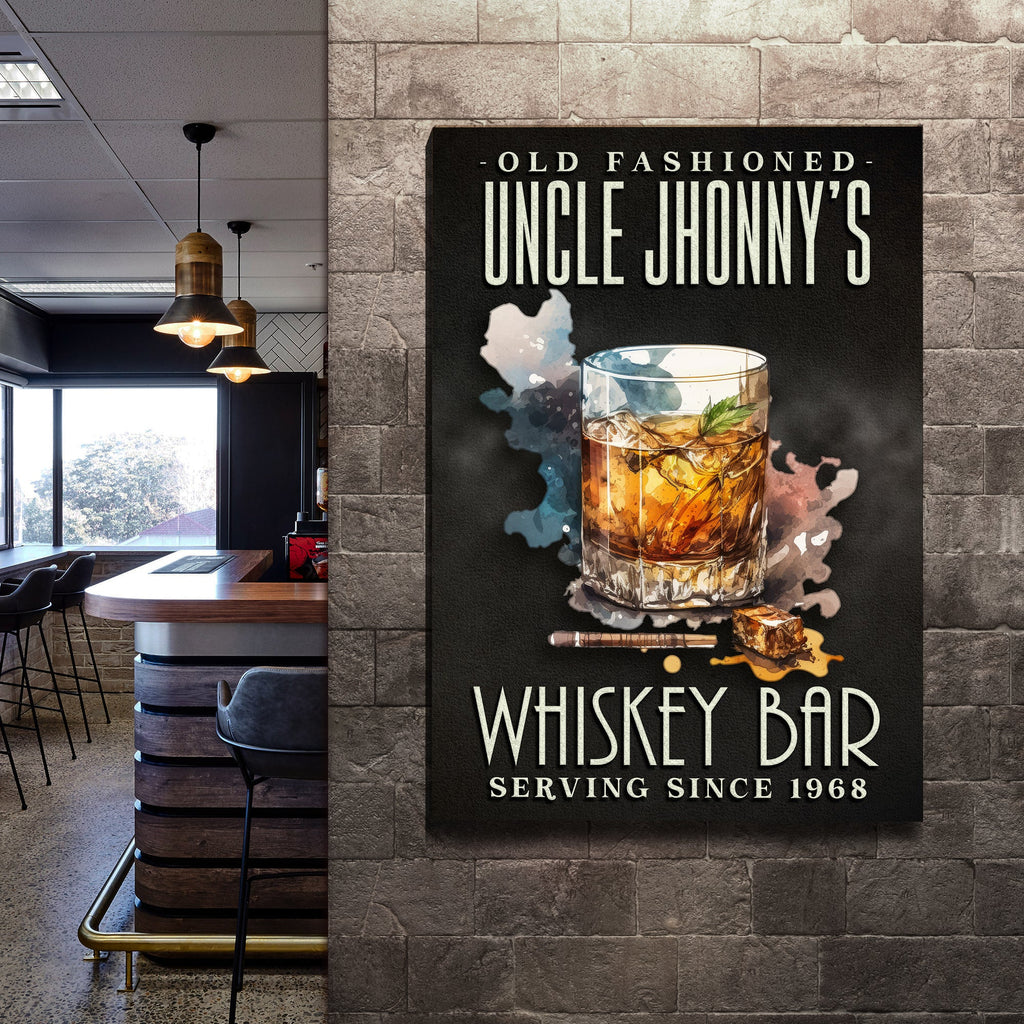 Old Fashioned Whiskey Bar Sign