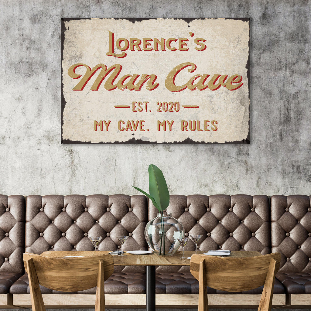 My Cave My Rules Man Cave Sign