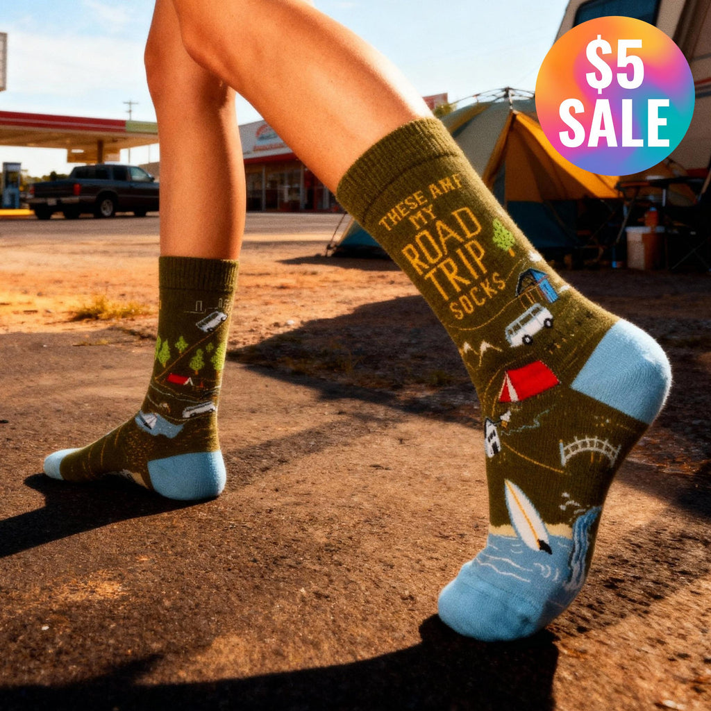 These Are My Road Trip Socks | Fun Travel-Inspired Crew Socks