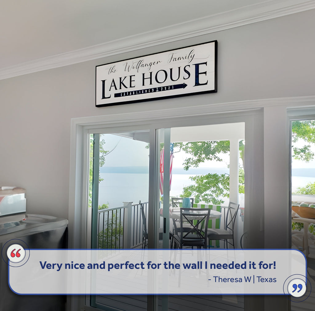 Family Lake House Arrow Sign III