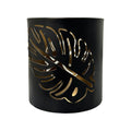 Vibhsa Leaf Votive Candle Holder | 4.4", Laser-Cut, Rustic Finish