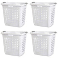 Set of 4 Heavy Duty Plastic Laundry Hamper Dirty Clothes Basket