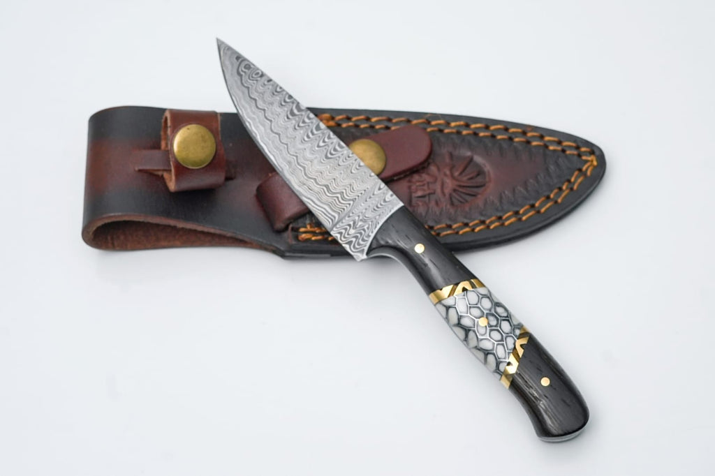 Titan HexForge Damascus Utility Knife - TK-526
