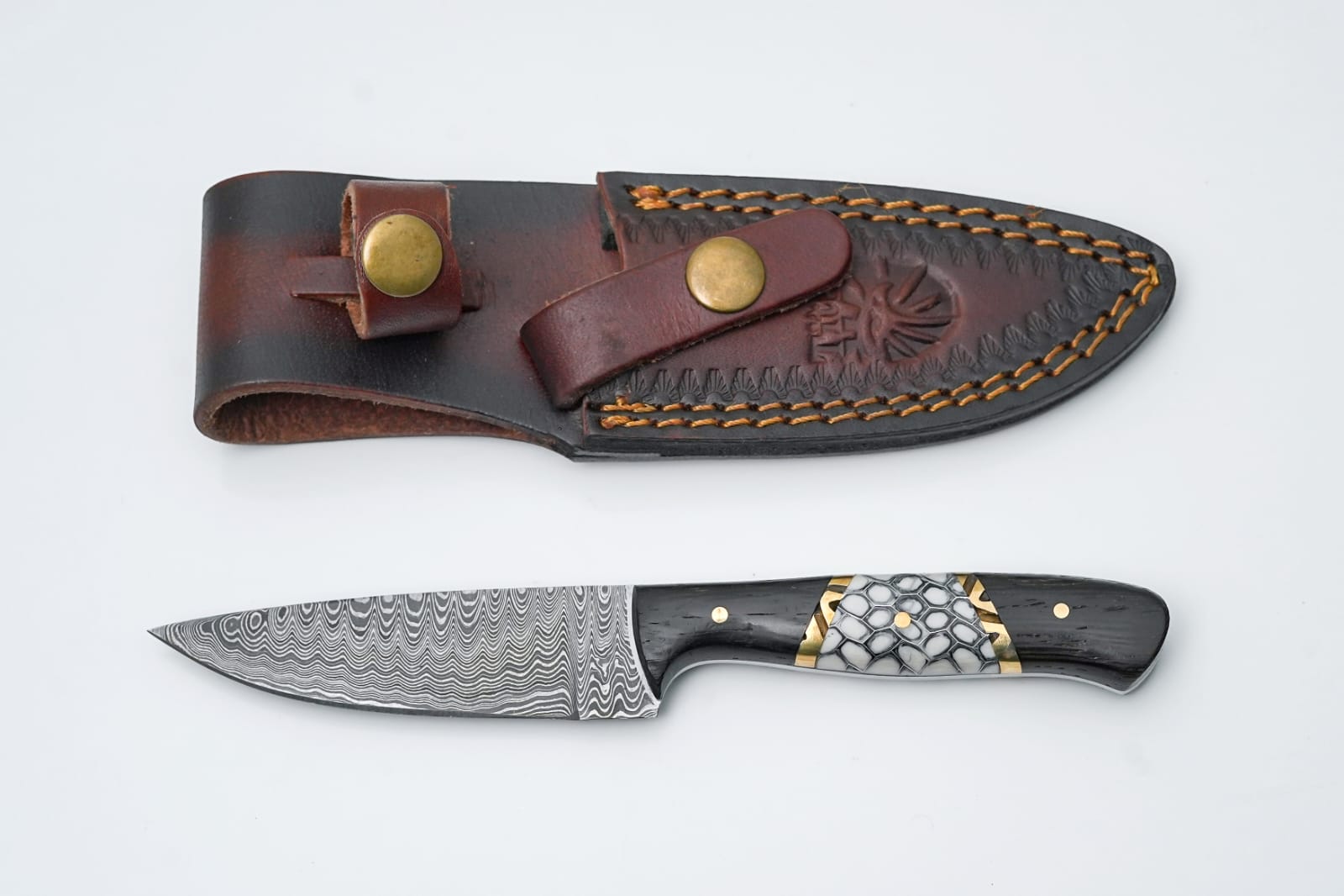 Titan HexForge Damascus Utility Knife - TK-526