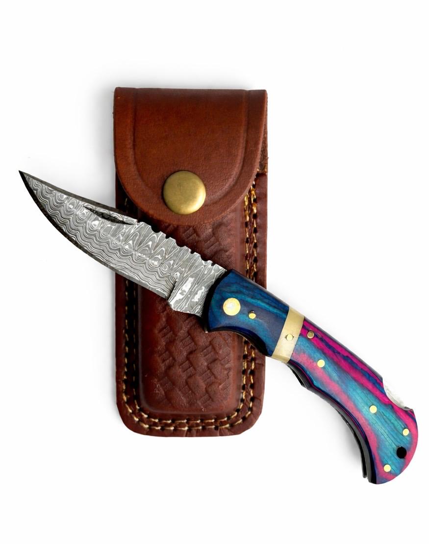 Titan Ranger Damascus Folding Knife - TF-079