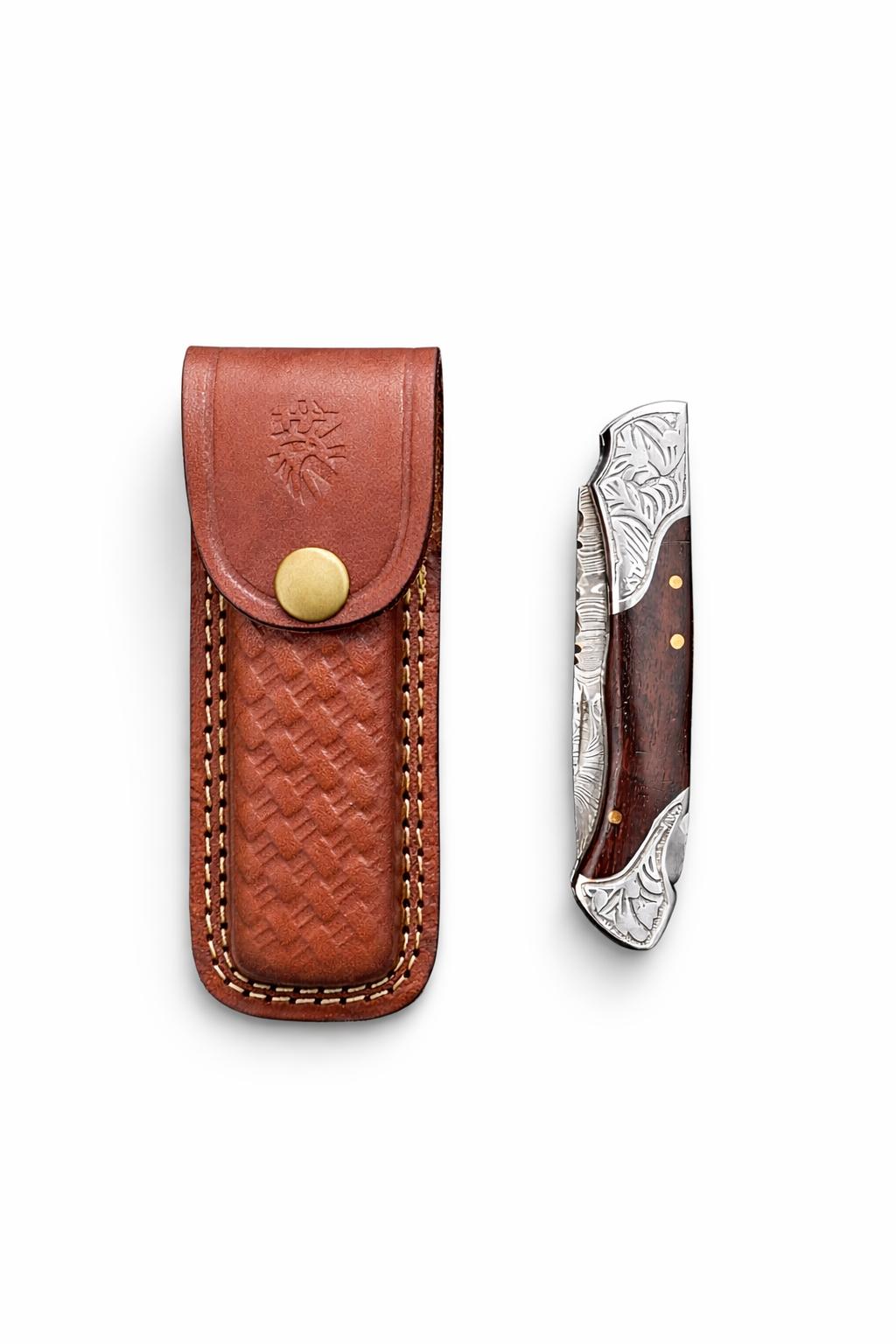 Titan Ironcrest Damascus Folding Knife - TF-005W