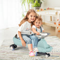 Wiggle Car with Hauling Rope Ride on Toy with Under-Seat Storage-Green