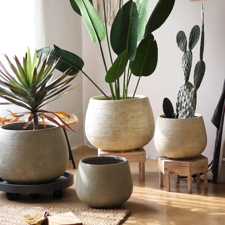 Rustic Globe Cement Planter