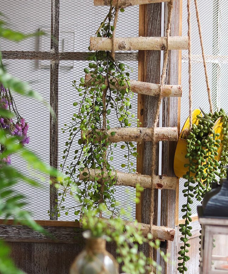 Hanging Faux Mini Leaf Garland 27.5" Long