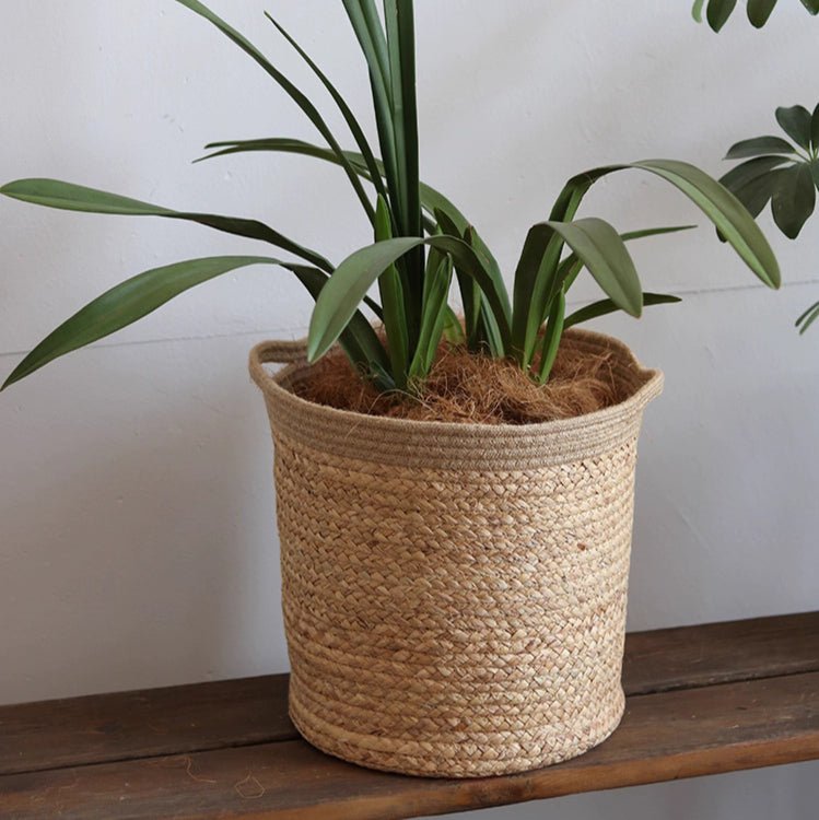 Natural Cylinder Storage and Planter Basket