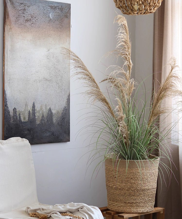 Natural Cylinder Storage and Planter Basket
