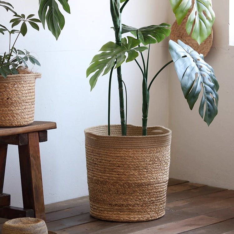 Natural Cylinder Storage and Planter Basket