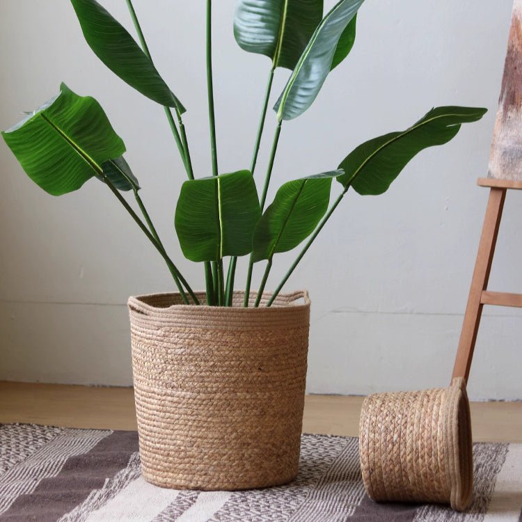 Natural Cylinder Storage and Planter Basket