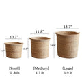Natural Cylinder Storage and Planter Basket