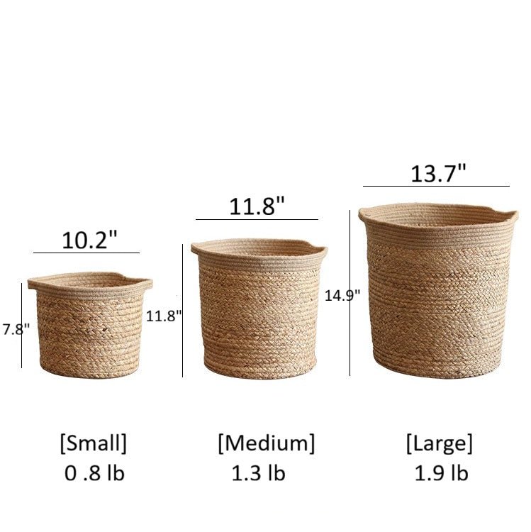 Natural Cylinder Storage and Planter Basket